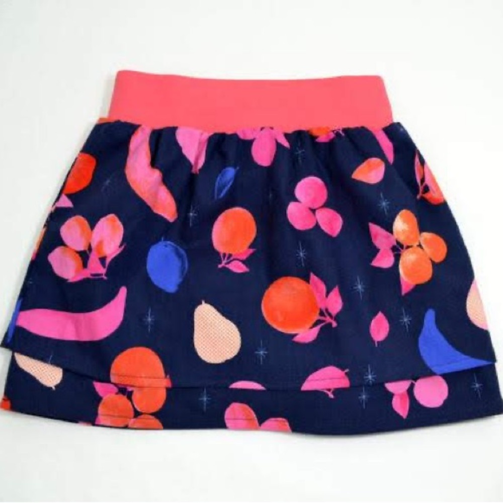 Girls Colorful Fruit Print Skirt- NWT- Sz XS (3/4), L (9/10)